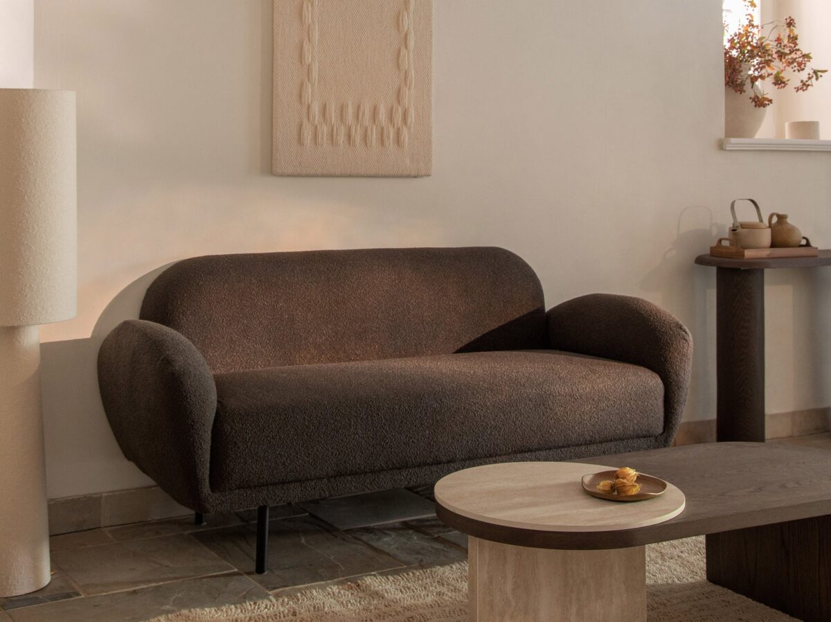 Divano Poppy 2 posti in Bouclé Baloo – 178x72x82 cm - immagine 8