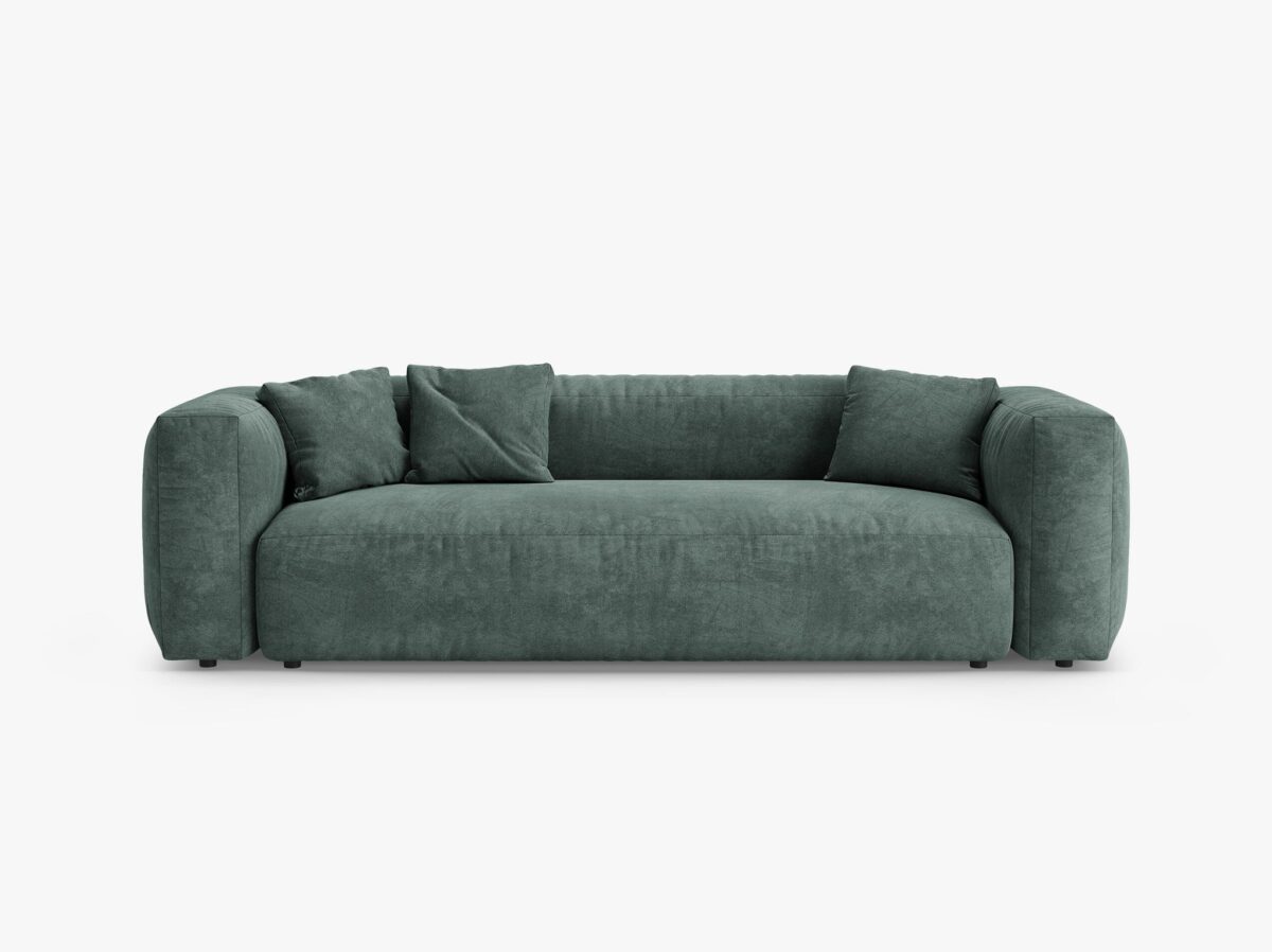 Divano letto Martina 3 posti in velluto – L264 cm - immagine 6