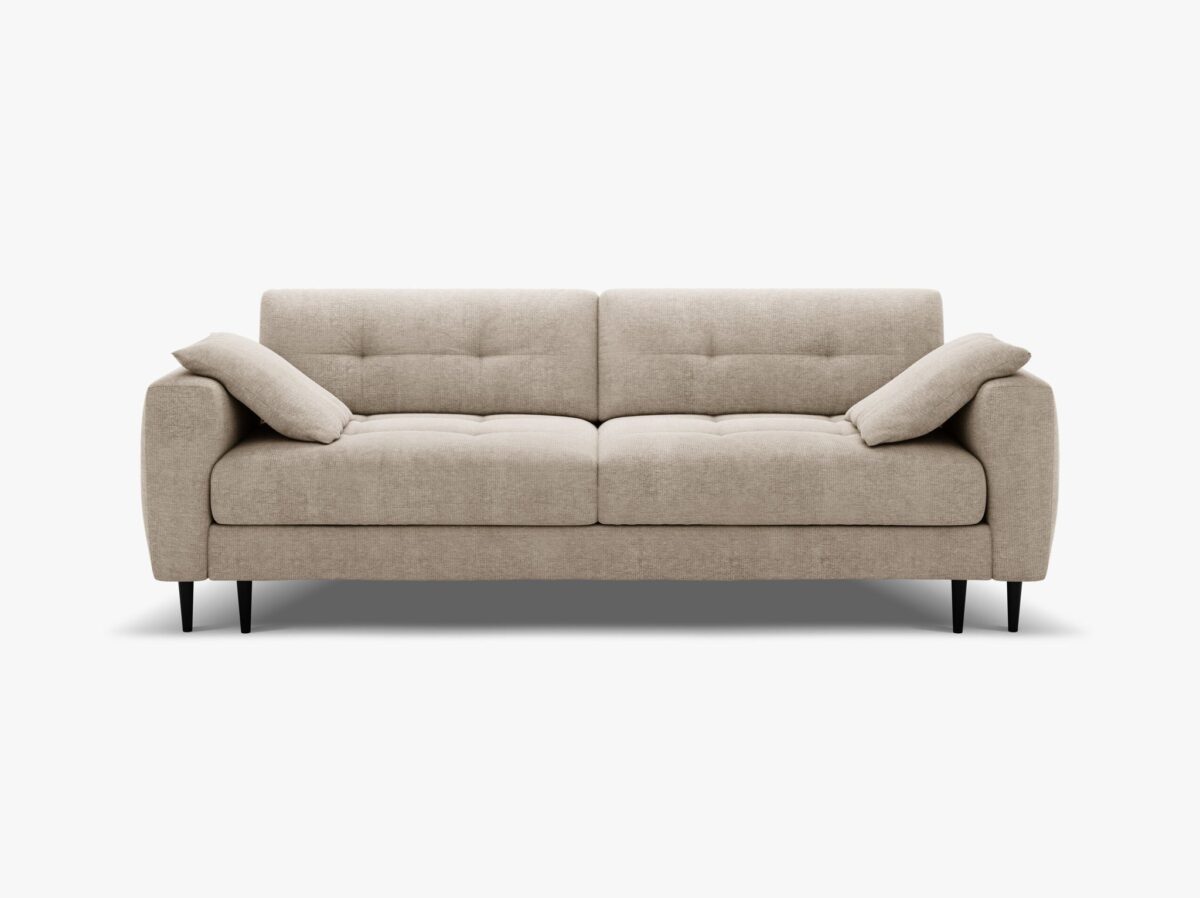 Divano letto Bemy 3 posti con contenitore in tessuto strutturato – L242 cm - immagine 6