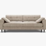 Divano letto Bemy 3 posti con contenitore in tessuto strutturato – L242 cm