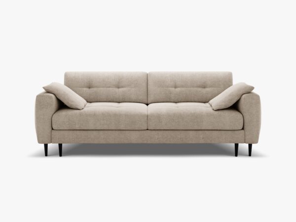 Divano letto Bemy 3 posti con contenitore in tessuto strutturato – L242 cm