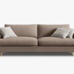Divano letto Naomi 3 posti con contenitore in tessuto strutturato – L233 cm