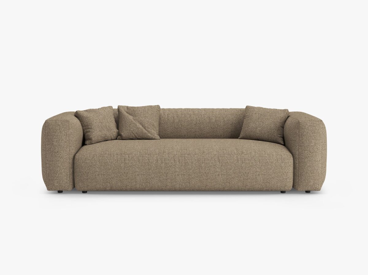 Divano letto Martina 3 posti in Bouclé Monet – L264 cm - immagine 6