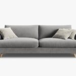 Divano letto Naomi 3 posti con contenitore in velluto – L233 cm