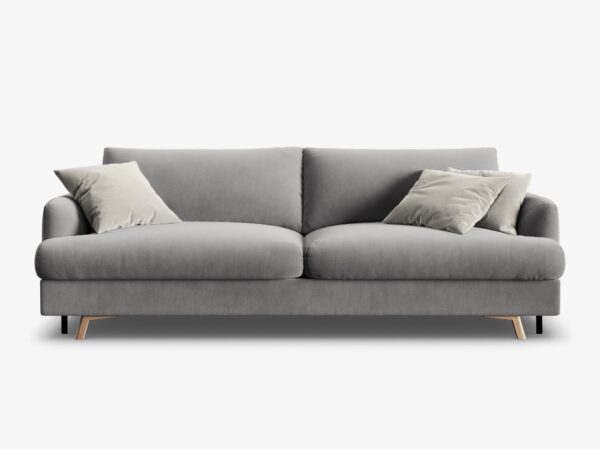 Divano letto Naomi 3 posti con contenitore in velluto – L233 cm