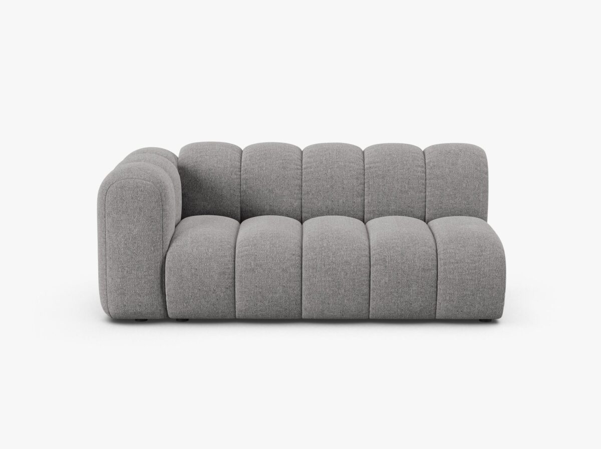 Modulo Lupine 3 posti con bracciolo in tessuto chenille – L175 cm - immagine 4