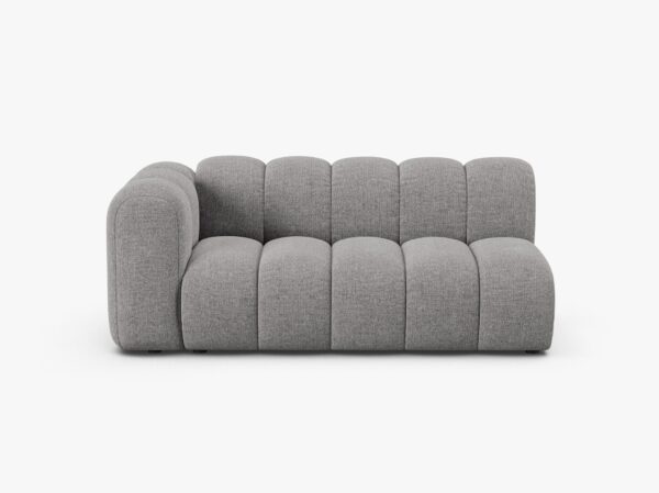 Modulo Lupine 3 posti con bracciolo in tessuto chenille – L175 cm