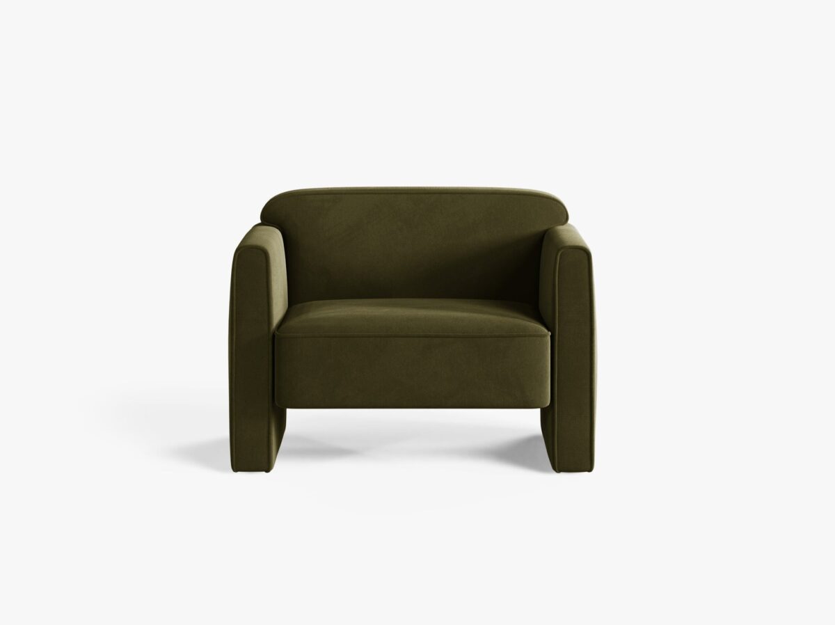 Poltrona Abby in velluto – 80x90x69 cm - immagine 4