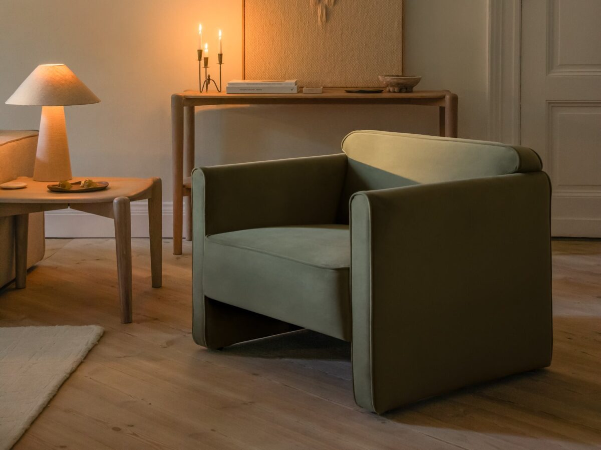 Poltrona Abby in velluto – 80x90x69 cm - immagine 2