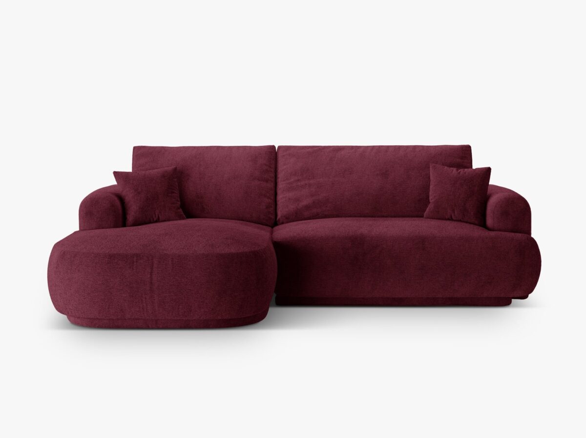 Divano letto angolare Ella con contenitore in tessuto strutturato – L271cm - immagine 6