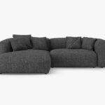 Divano angolare Martina con funzione letto in Bouclé Monet – L280 cm