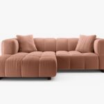 Divano angolare Puma con funzione letto in velluto – L260 cm