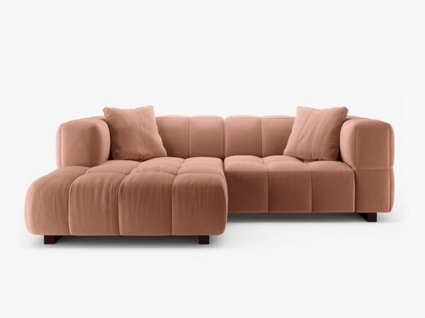 Divano angolare Puma con funzione letto in velluto – L260 cm
