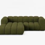 Divano Lupine con chaise longue in bouclé – L230 cm