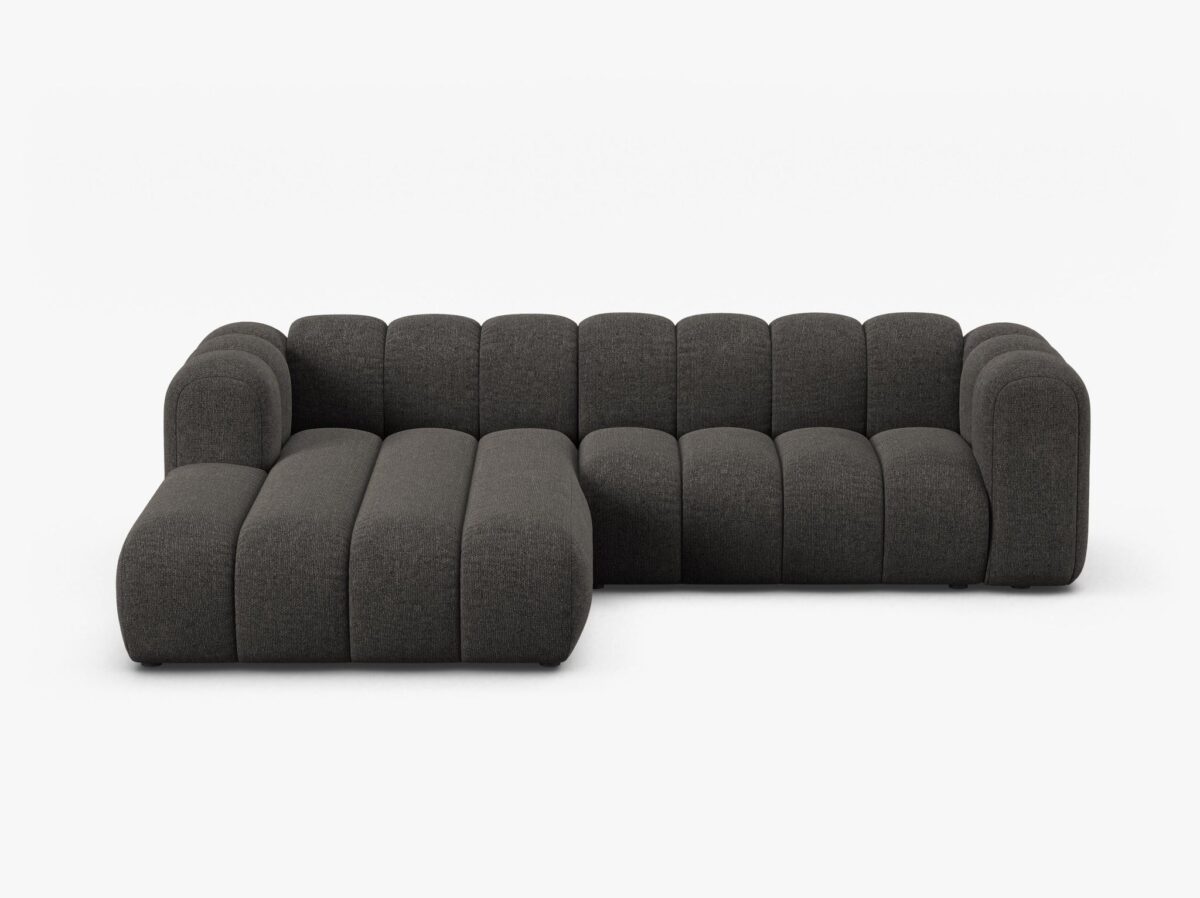 Divano angolare Lupine con chaise longue in tessuto strutturato – L260 cm - immagine 5