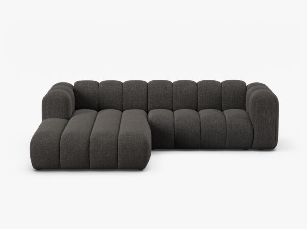 Divano angolare Lupine con chaise longue in tessuto strutturato – L260 cm