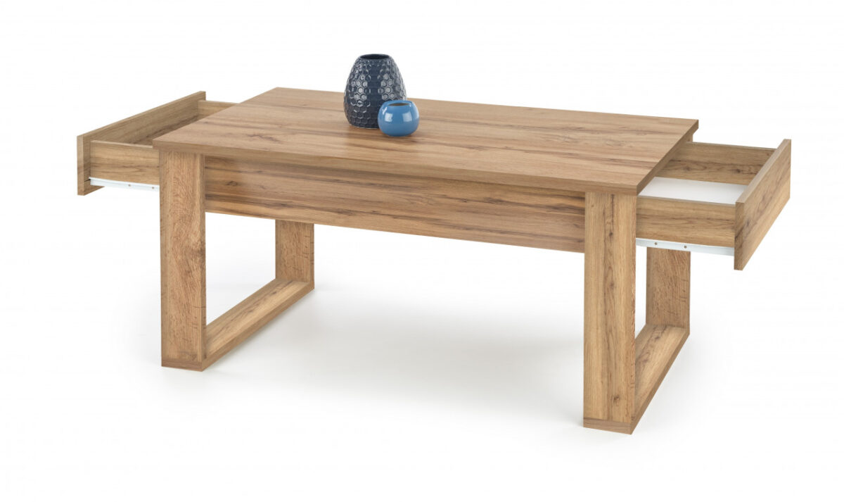 Tavolino da caffè rettangolare Nea rovere wotan – 110×60 cm - immagine 2