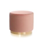 Pouf girevole SISI in velluto rosa scuro – 82x78x76 cm