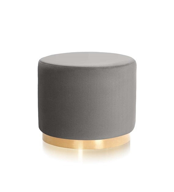 sisipfxxgeygldi Pouf girevole SISI in velluto grigio – 82x78x76 cm - immagine 1
