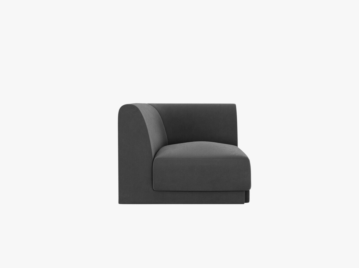 Modulo angolare Miley con schienali in velluto – L90 cm - immagine 5