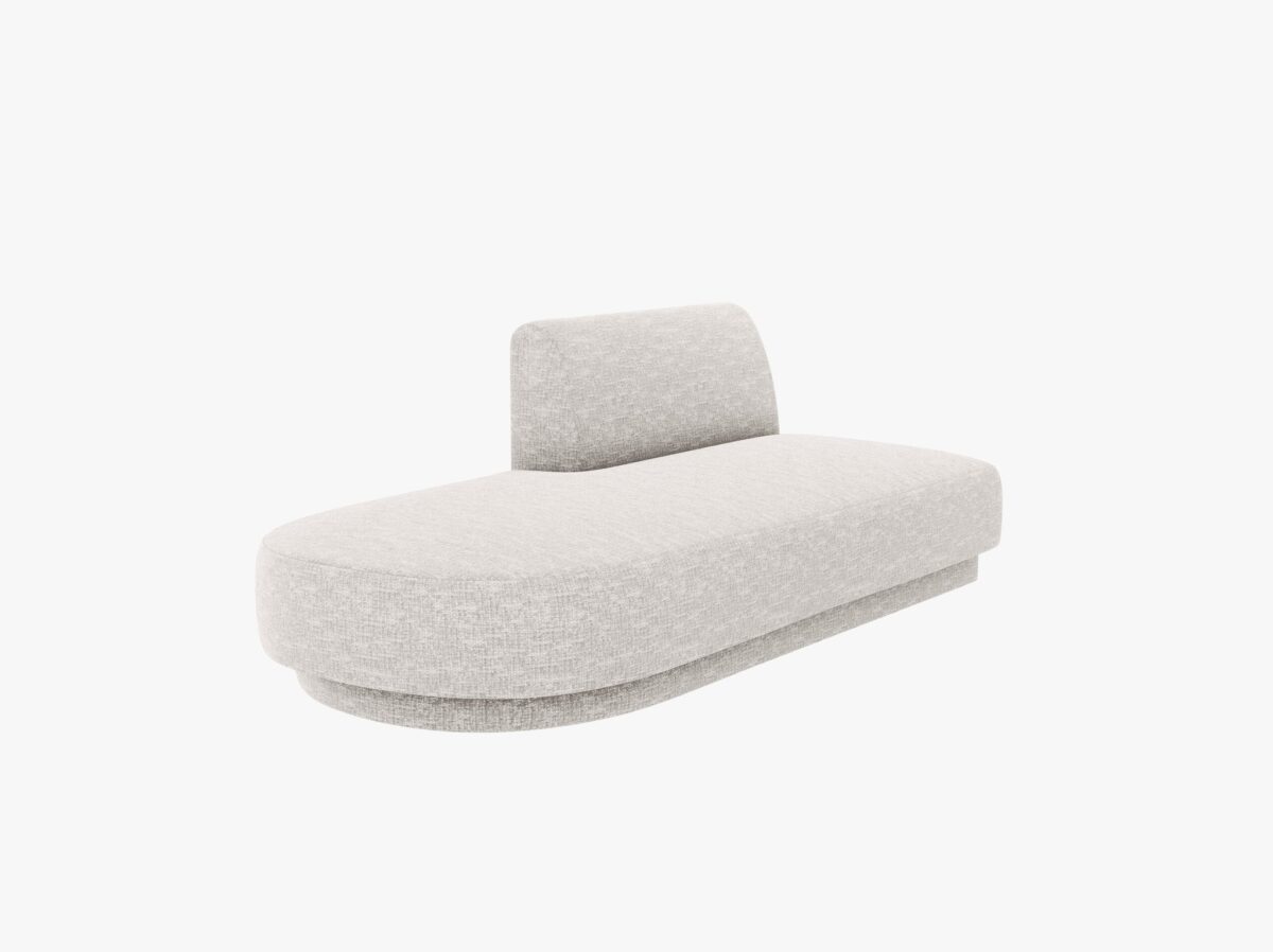 Chaise longue modulare Miley in tessuto – L158 cm - immagine 5