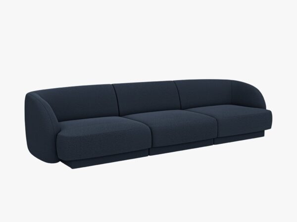 Divano modulare Miley 3 posti in tessuto Bouclé Baloo – L255 cm