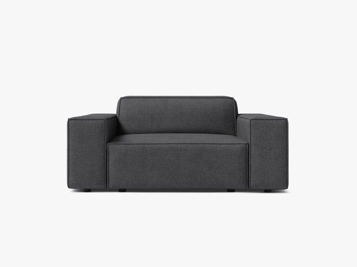 Poltrona modulare Jodie in bouclé Baloo – L124 cm - immagine 3