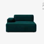 Modulo chaise longue Jodie con bracciolo in velluto Venus – L162 cm