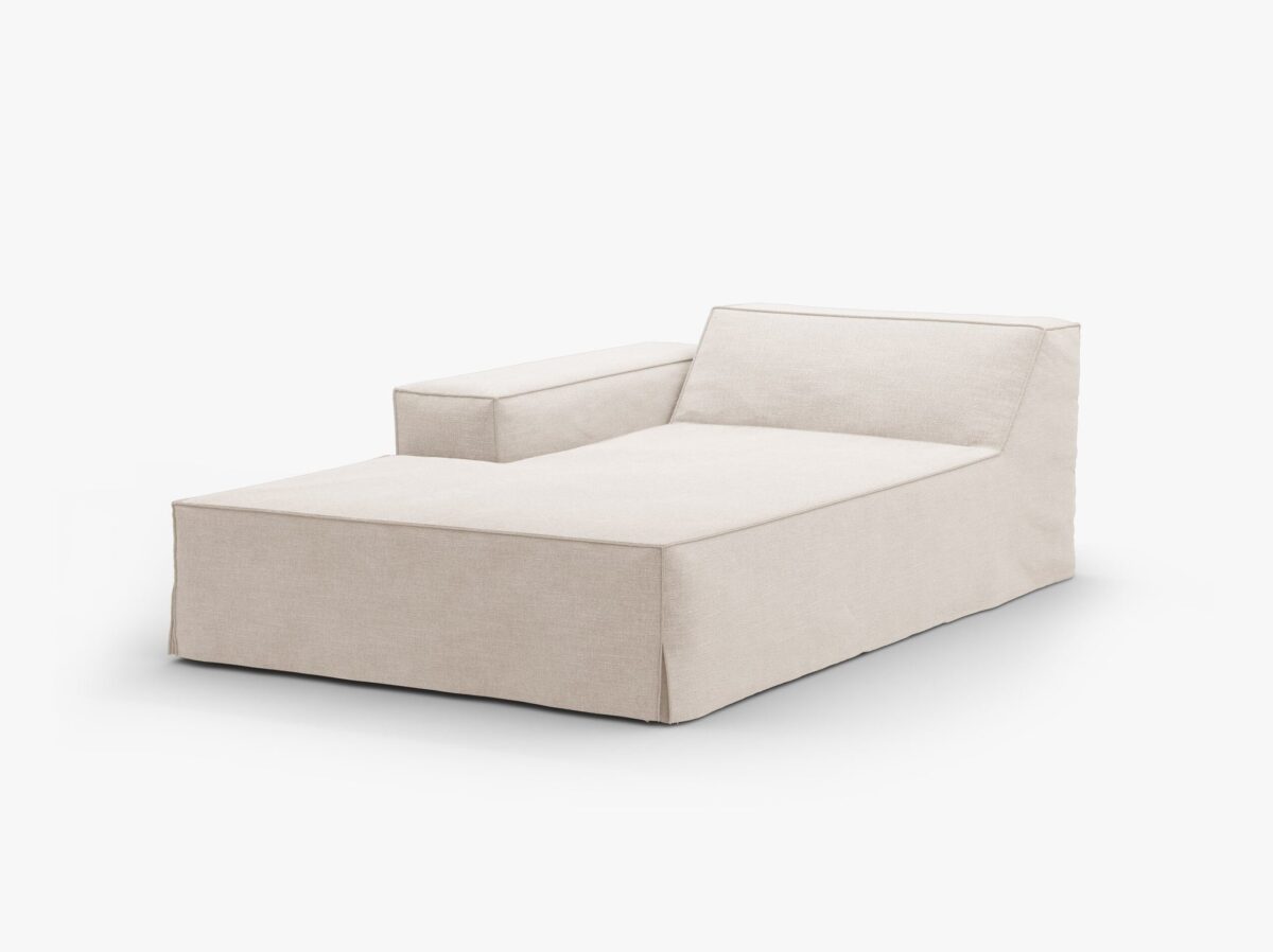 Modulo chaise longue Jodie con bracciolo e copertura in tessuto Lins – L162 cm - immagine 4