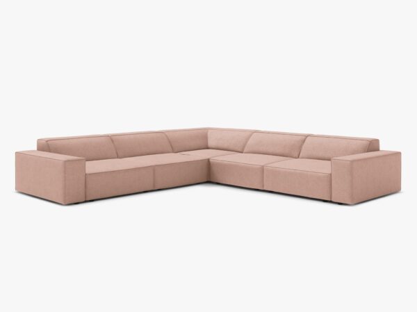 Divano angolare modulare simmetrico Jodie in bouclé Baloo – L283 cm