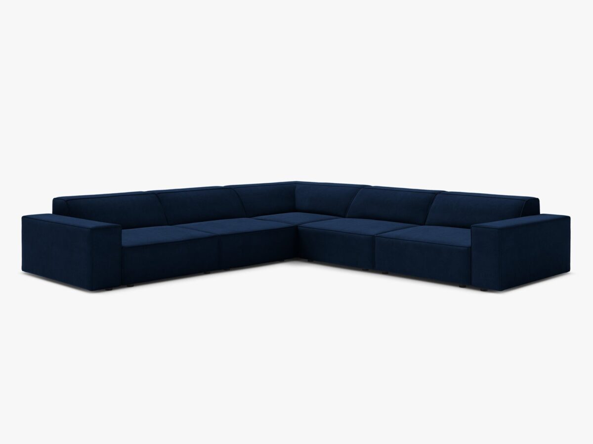 Divano angolare modulare simmetrico Jodie in velluto – L283 cm - immagine 3