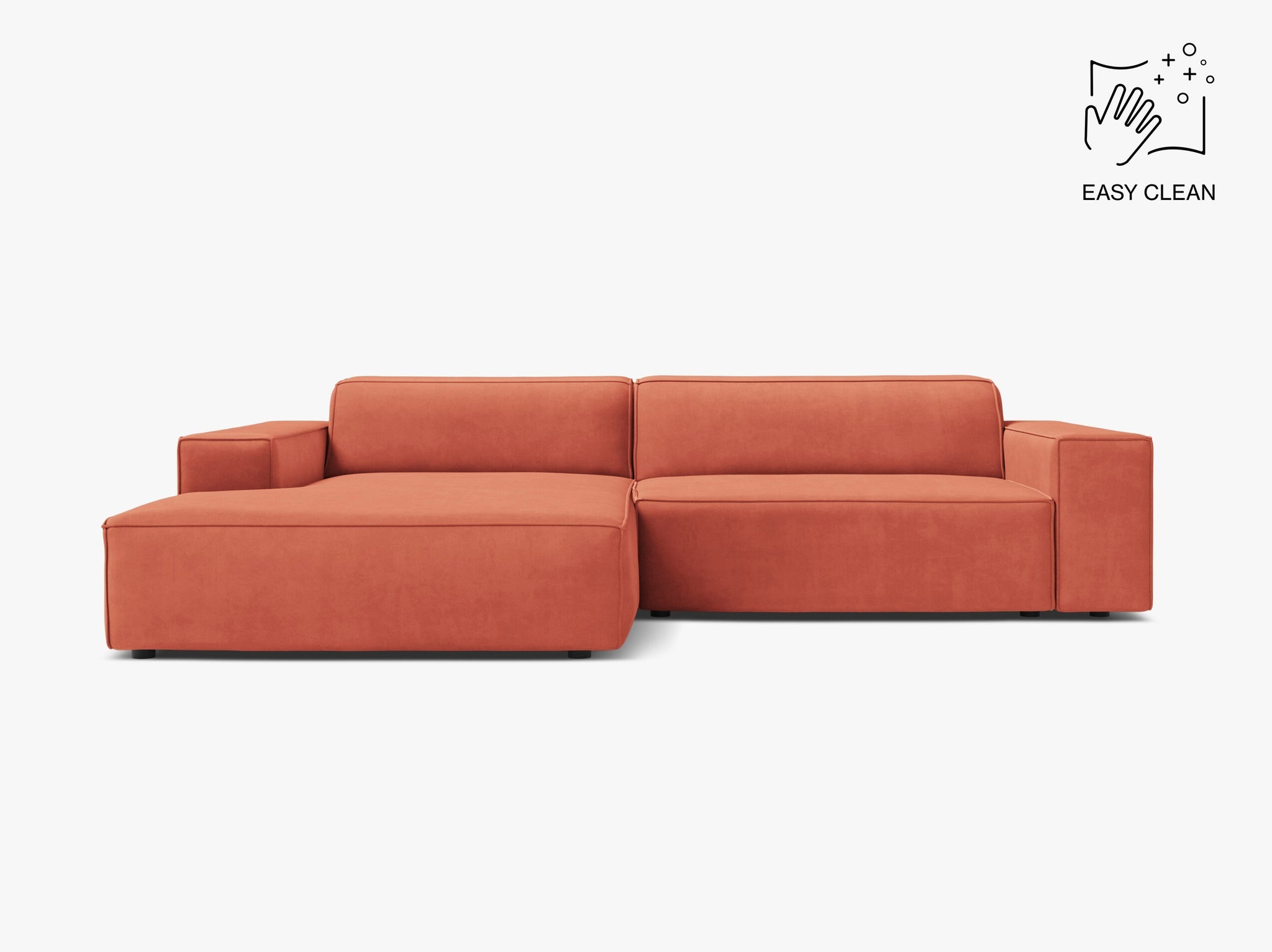 Micadoni-MIC_LC_M_247_F1_JODIE3 Divano angolare modulare Jodie in velluto Venus – L224 cm - immagine 1