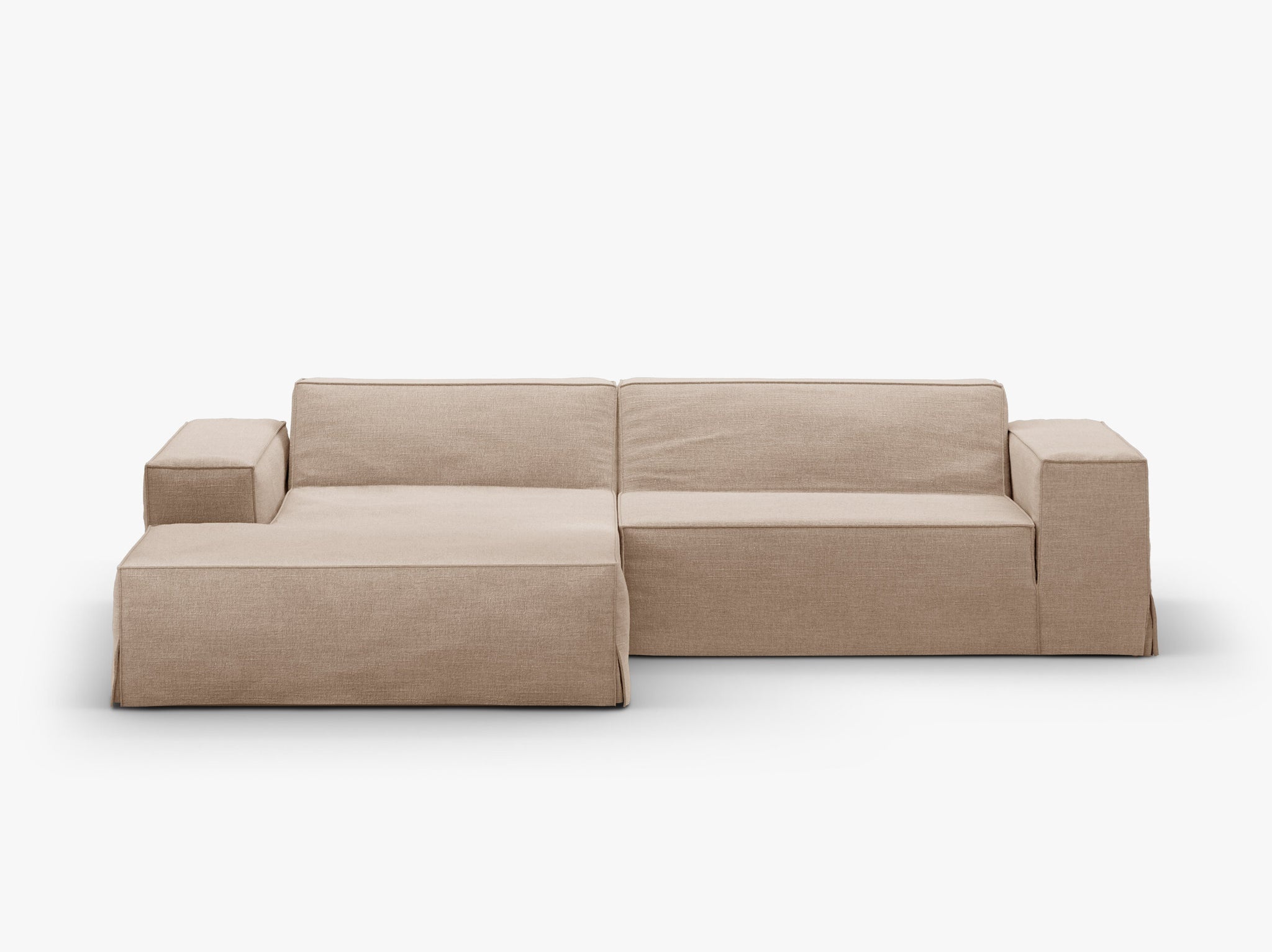 Micadoni-MIC_LC_M_259_F1_JODIE2 Divano angolare modulare Jodie con copertura in tessuto Lins – L224 cm - immagine 1
