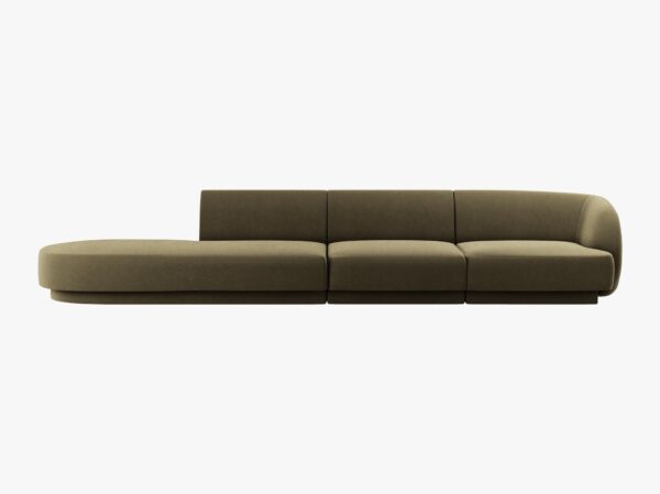 Divano modulare Miley 4+ posti in velluto – L323 cm