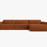 Divano angolare modulare Jodie 4 posti in bouclé – L284 cm