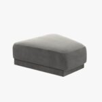 Pouf modulare angolare Miley in velluto – L88 cm