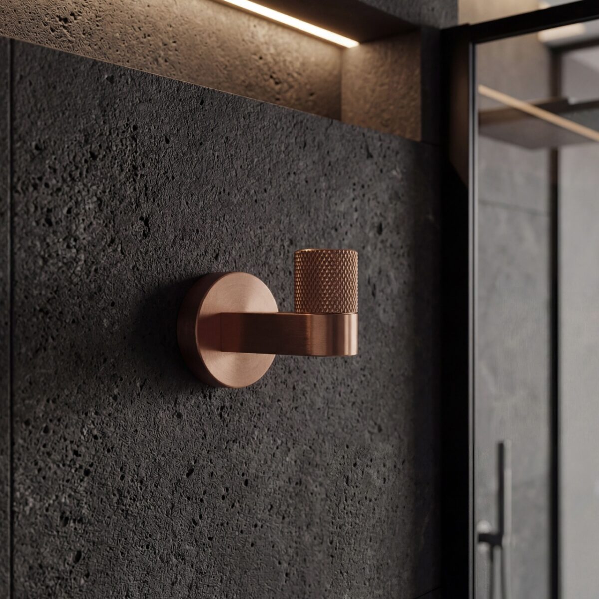Gancio bagno ORI 39104 in rame spazzolato – 3,5x5,5x4,5 cm - immagine 7
