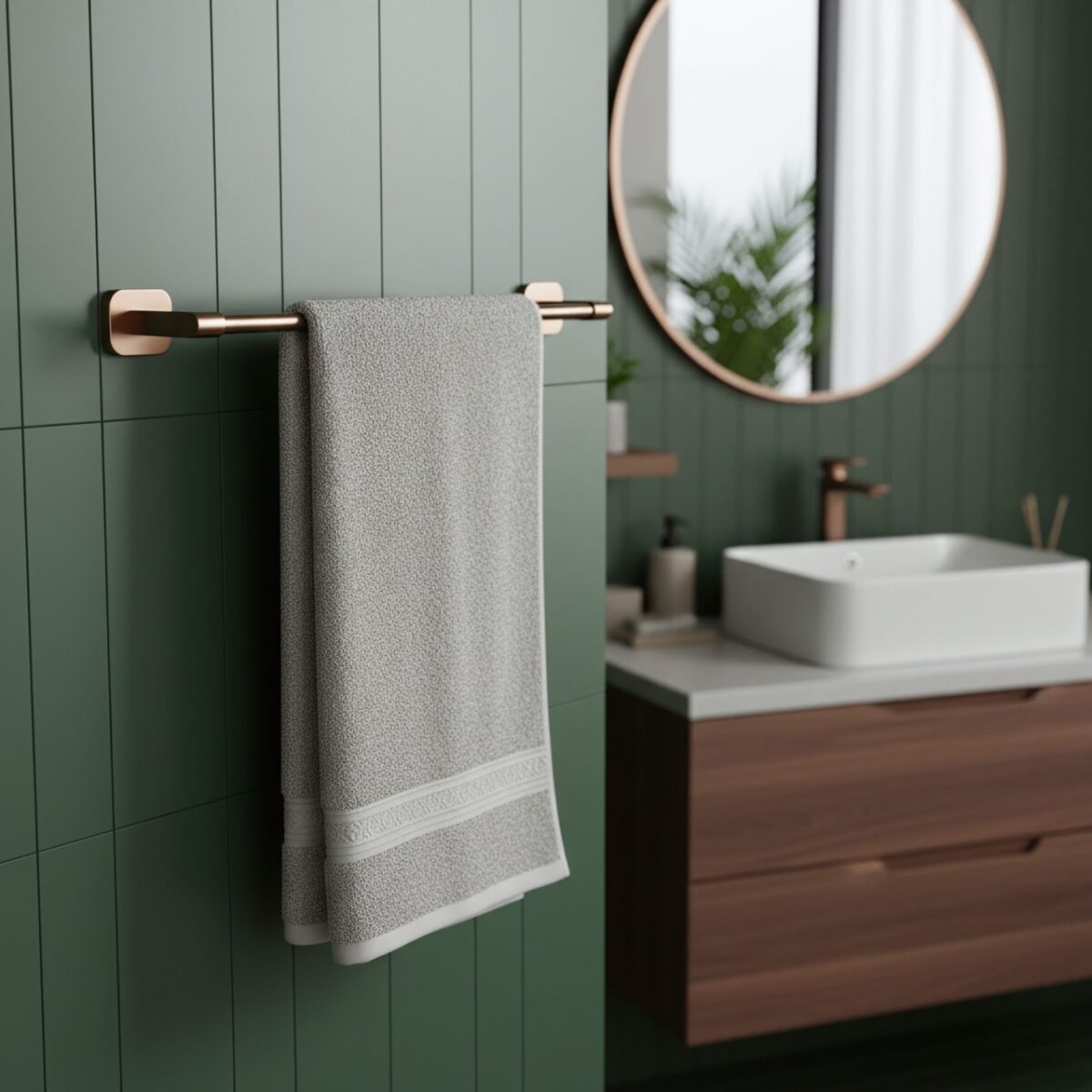 Portasalviette Nico – Rame Spazzolato – 64 cm - immagine 3