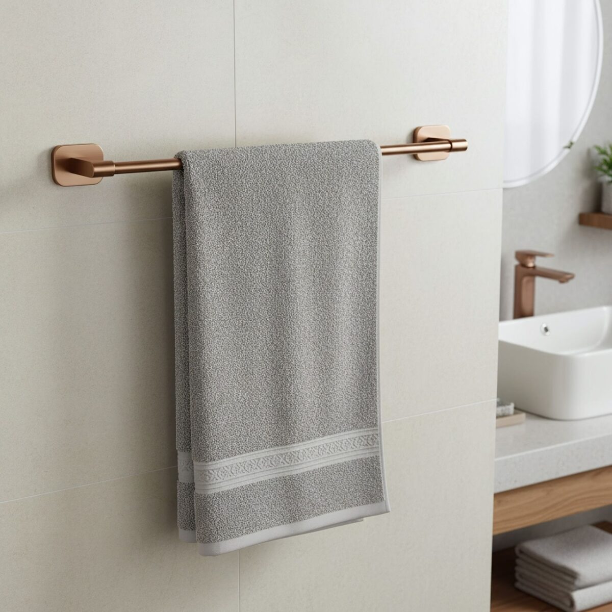 Portasalviette Nico – Rame Spazzolato – 64 cm - immagine 4