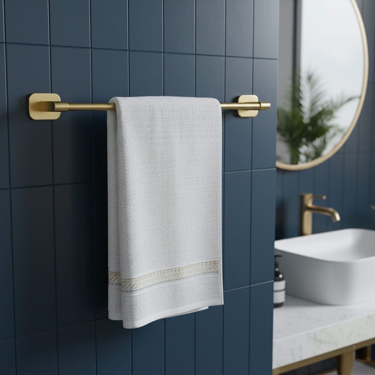 Portasalviette Nico – Oro Spazzolato – 64 cm - immagine 4