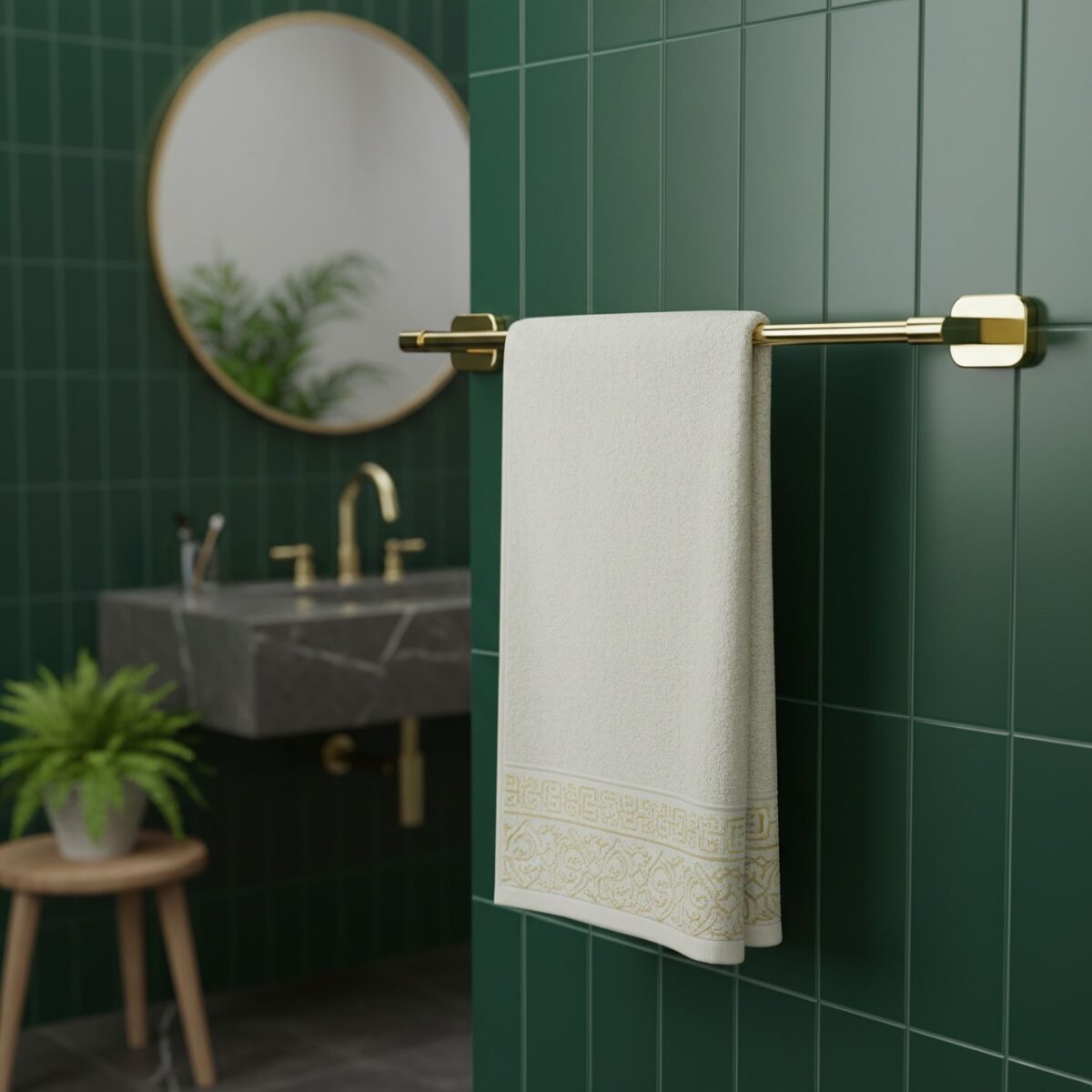 Portasalviette Nico – Oro Lucido – 64 cm - immagine 5