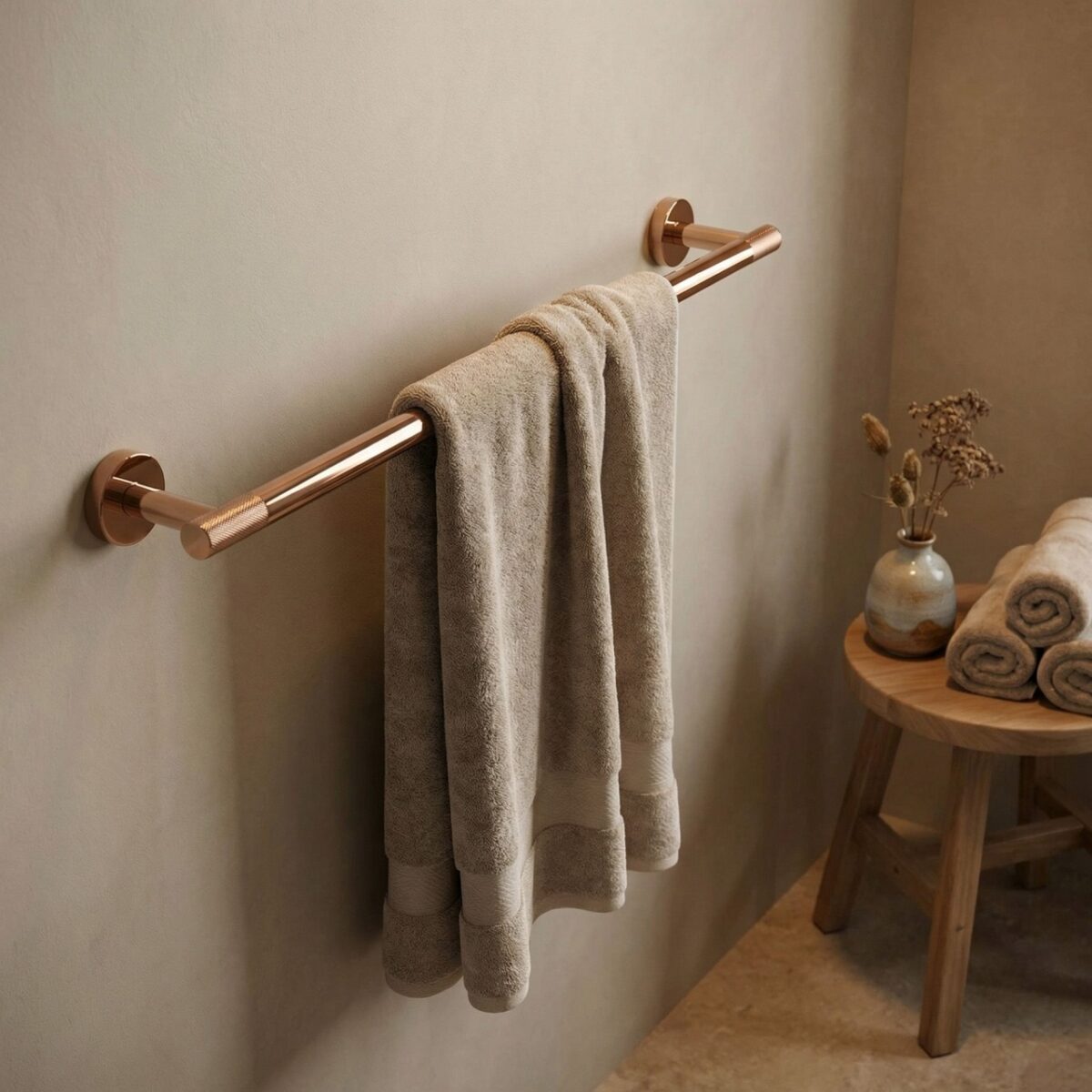 Porta asciugamani da parete Modern 6603 in rame – 60x8x5 cm - immagine 2