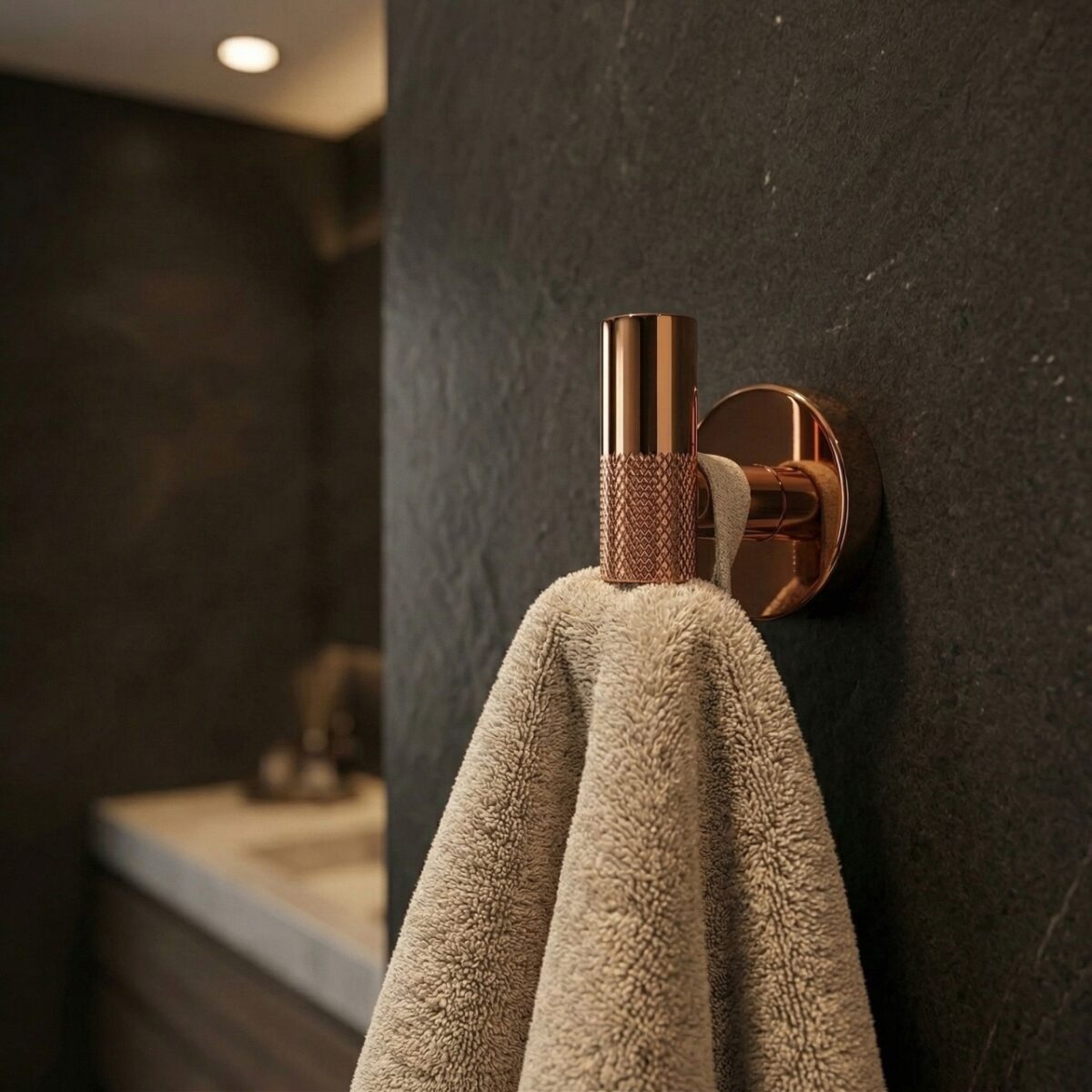 Gancio bagno Modern 6606 in rame – 5x7x6,5 cm - immagine 2