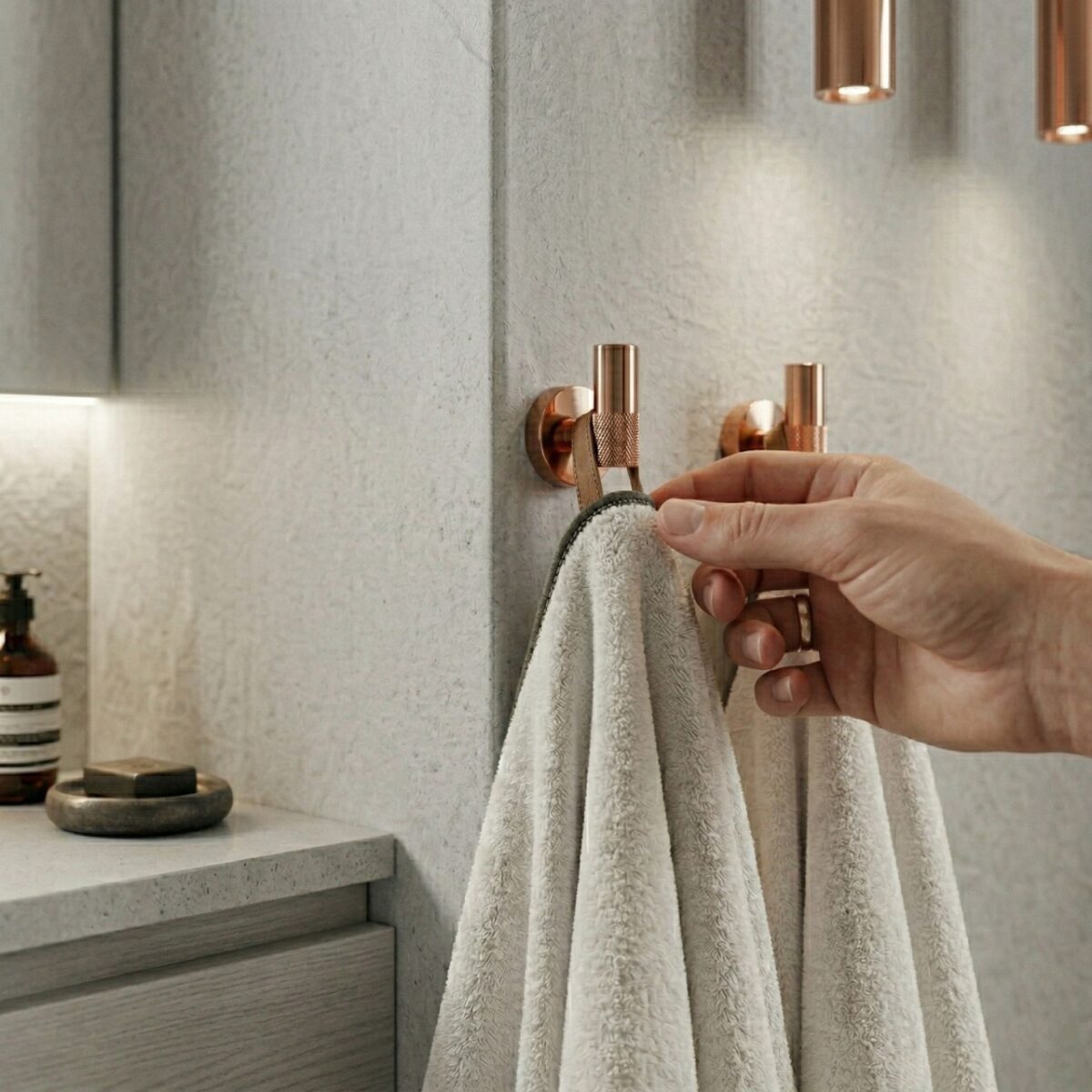 Gancio bagno Modern 6606 in rame – 5x7x6,5 cm - immagine 4