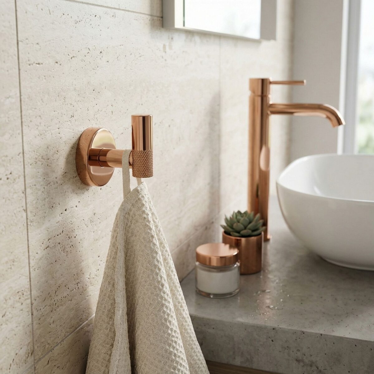 Gancio bagno Modern 6606 in rame – 5x7x6,5 cm - immagine 6