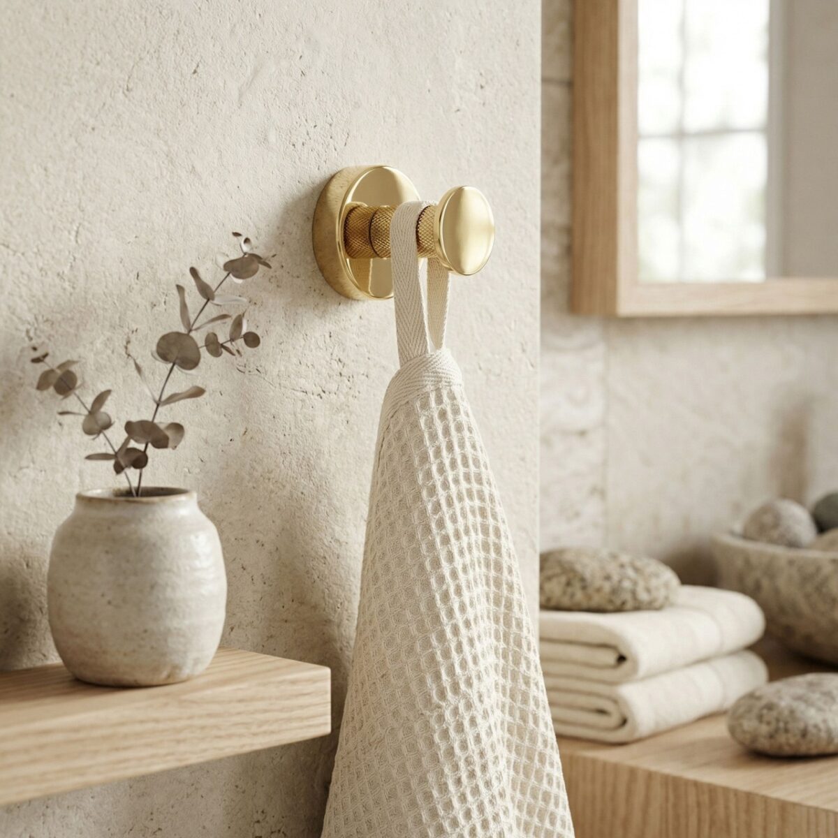 Gancio bagno Modern 6606A in oro – 5x5x5 cm - immagine 4