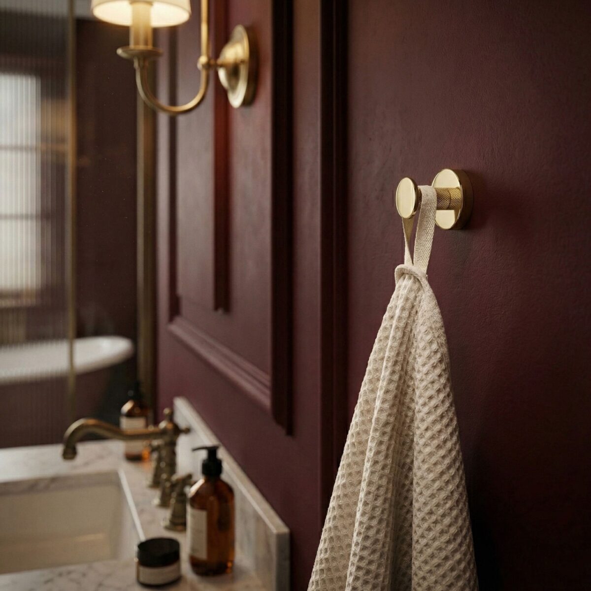 Gancio bagno Modern 6606A in oro – 5x5x5 cm - immagine 5