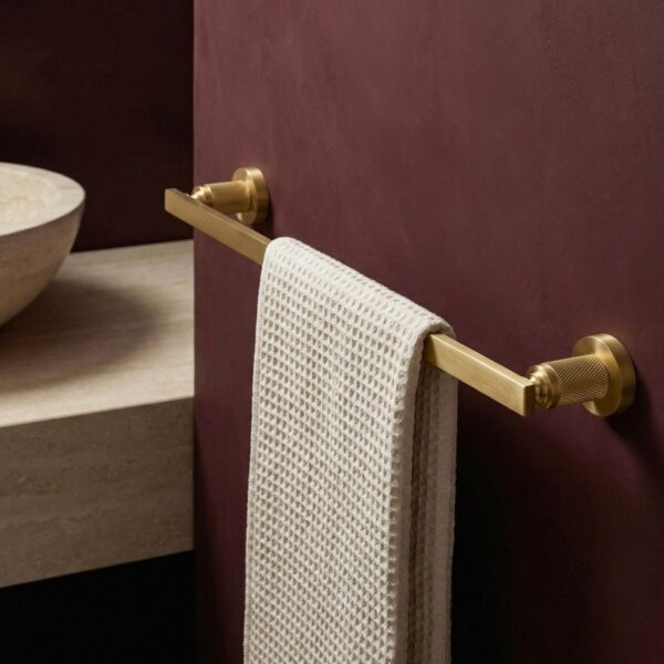 Porta asciugamani da parete Rivo 81301 in oro spazzolato – 60x6,5x4,2 cm