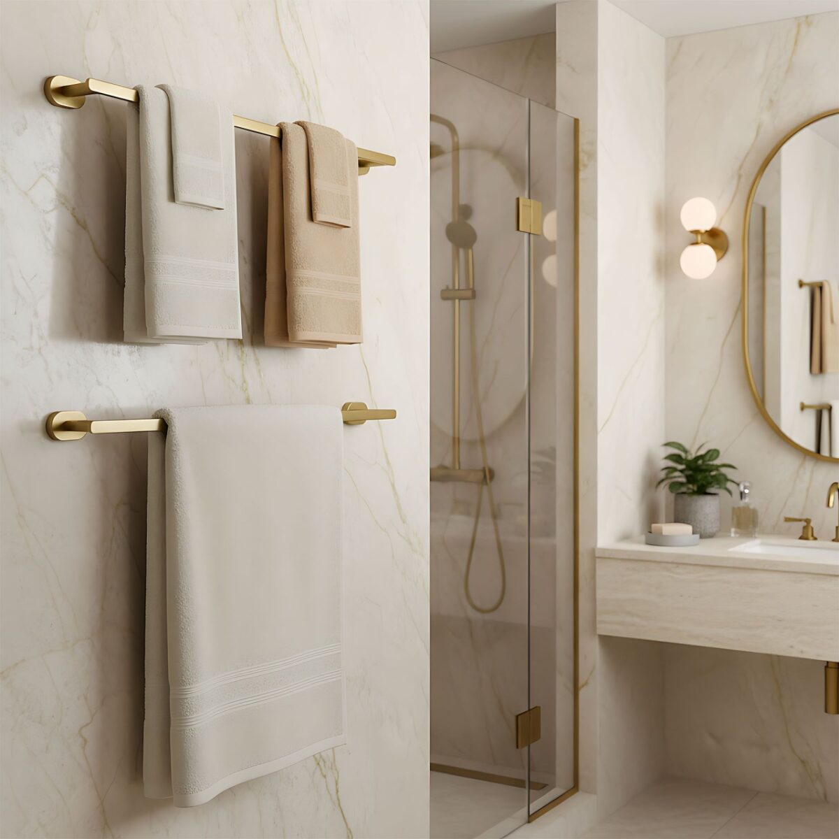 Portasalviette Til 101 – Oro Spazzolato – 57,5 cm - immagine 3