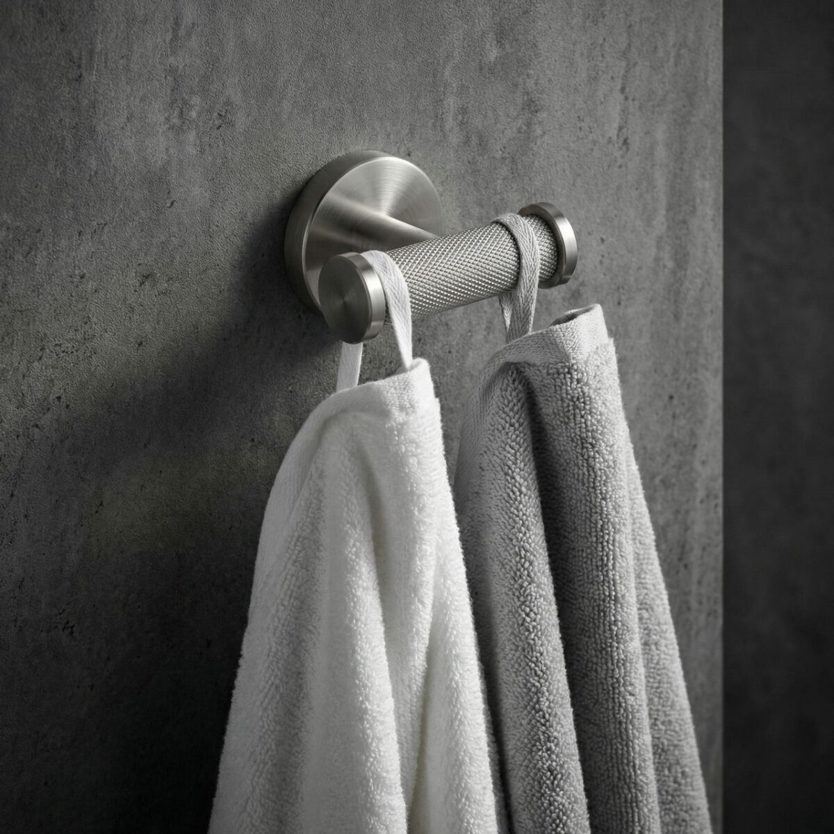 Gancio doppio da parete Modern 6612 in nickel spazzolato – 6,5x7x5 cm - immagine 2